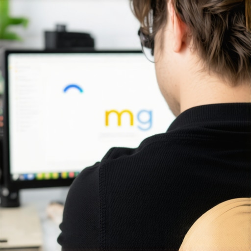 Person analyzing GMB dashboard with troubleshooting tools