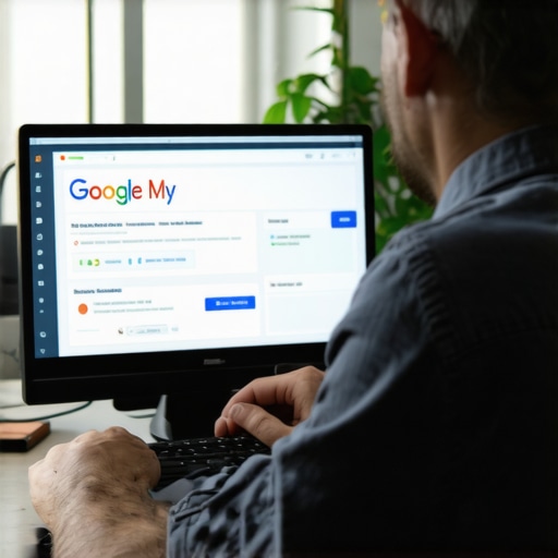 Business owner analyzing and fixing Google My Business profile issues