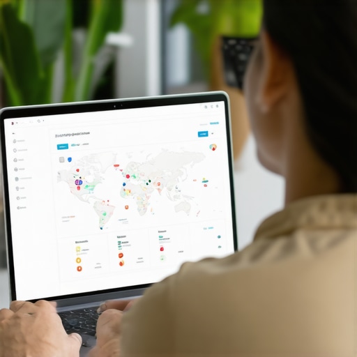 Business owner troubleshooting Google My Business profile on a laptop