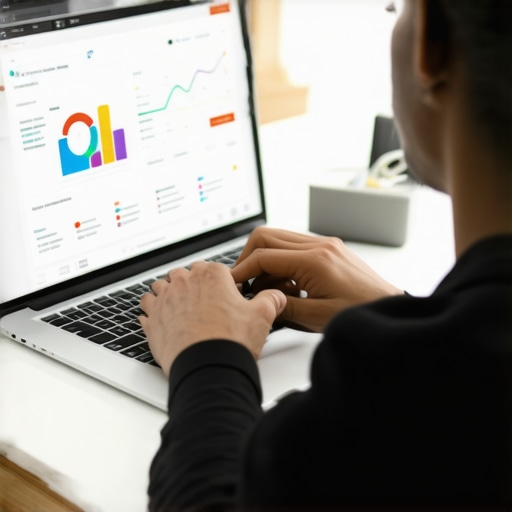 Person reviewing and auditing Google My Business listing on computer screen