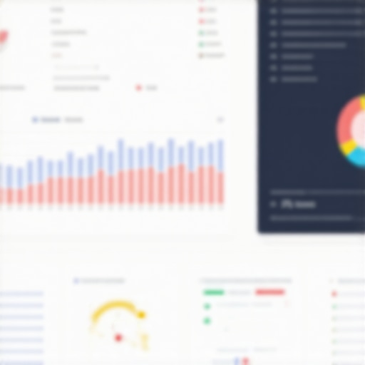 Local SEO Analytics Dashboard Marketing dashboard with charts showing Google My Business performance data