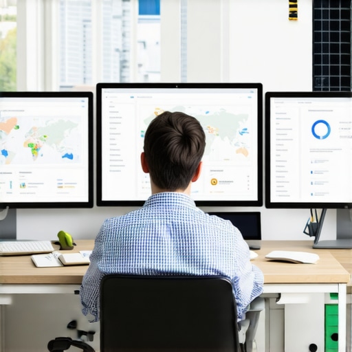 Person working on local SEO tools and analytics