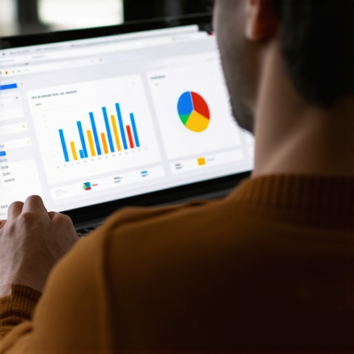 Business owner reviewing Google My Business filters on a laptop