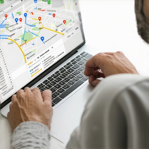 Person analyzing local SEO data to troubleshoot Google Maps rankings