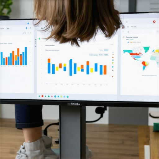 Analyzing SEO Data for Local Rankings Person reviewing local SEO analytics on a laptop with graphs and maps
